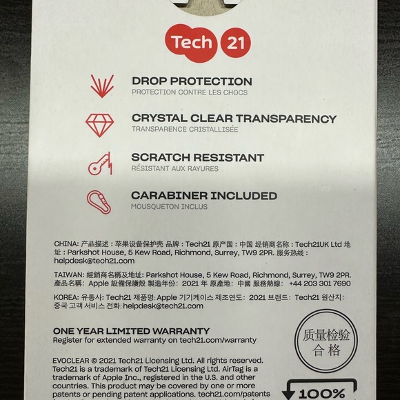 Tech21 Evo Clear Case For AirTag (Two Pack) - Picture 9 of 16